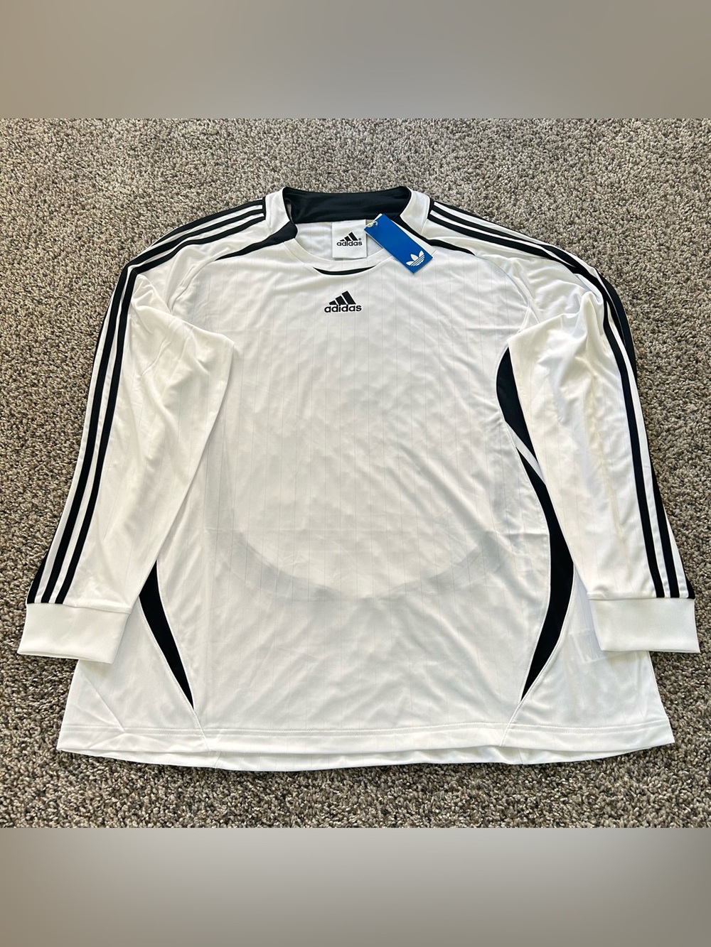 Adidas Originals Teamgeist Mens Long Sleeve Shirt White Size XL JY6371